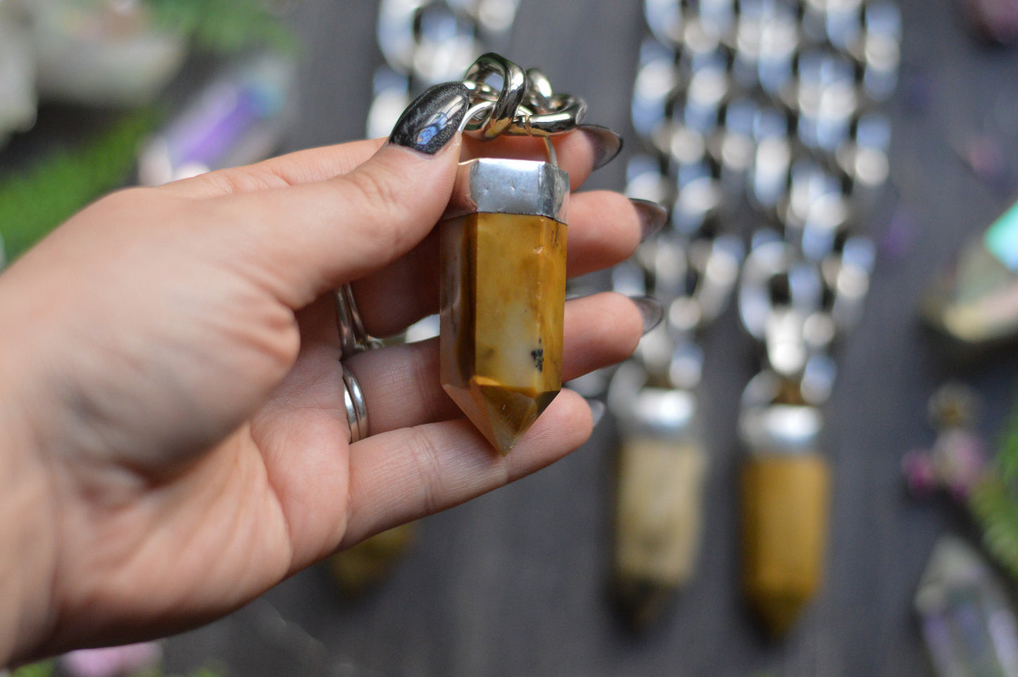 Mookaite Jasper Chunky Chain Necklace