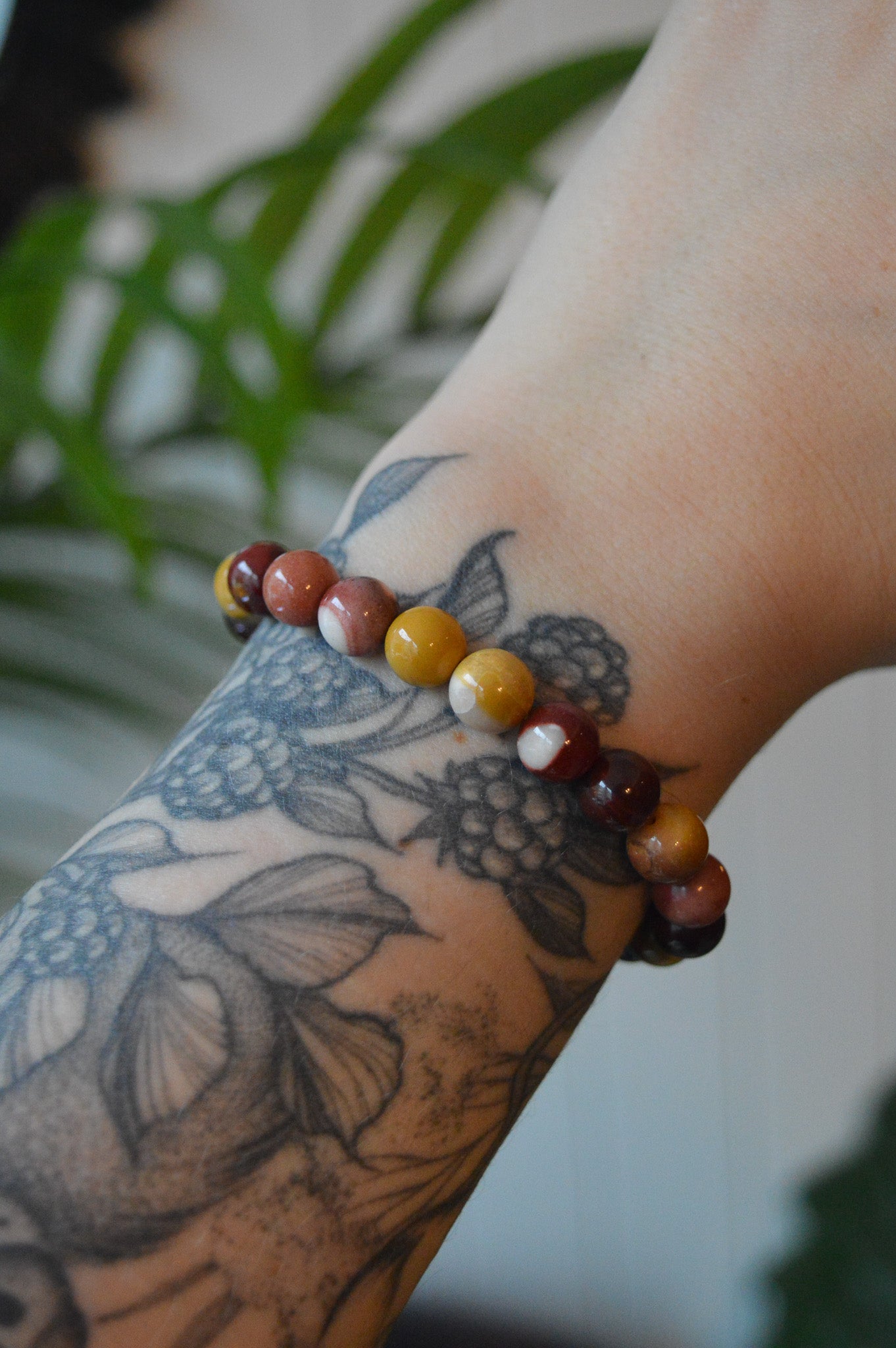 Mookaite Jasper Bead Bracelet