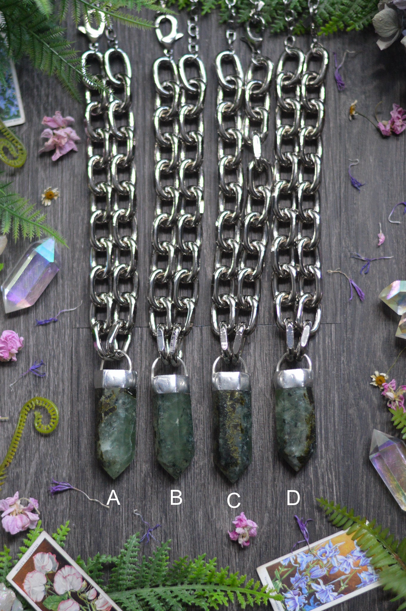 Prehnite Chunky Chain Necklace