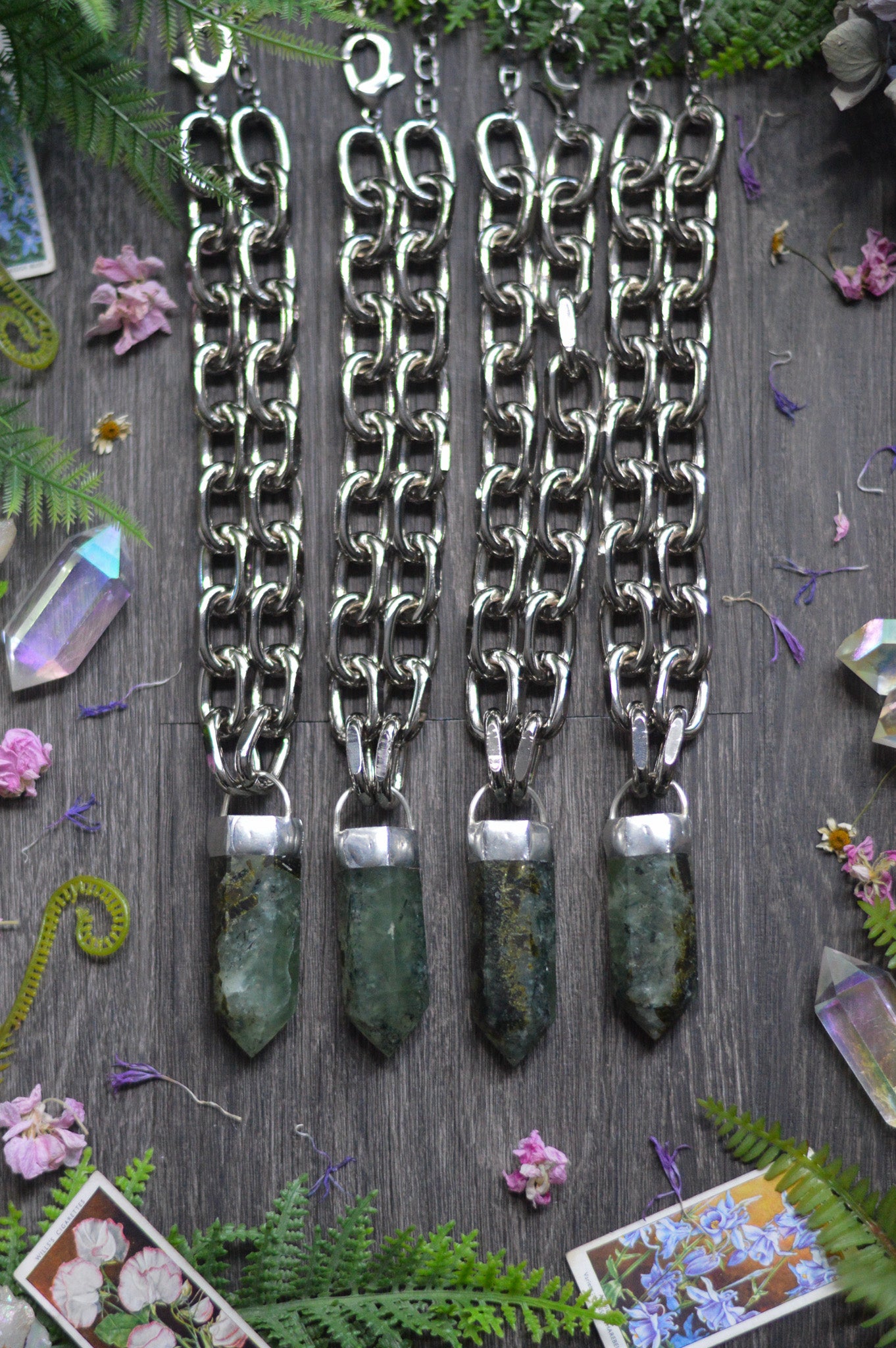 Prehnite Chunky Chain Necklace