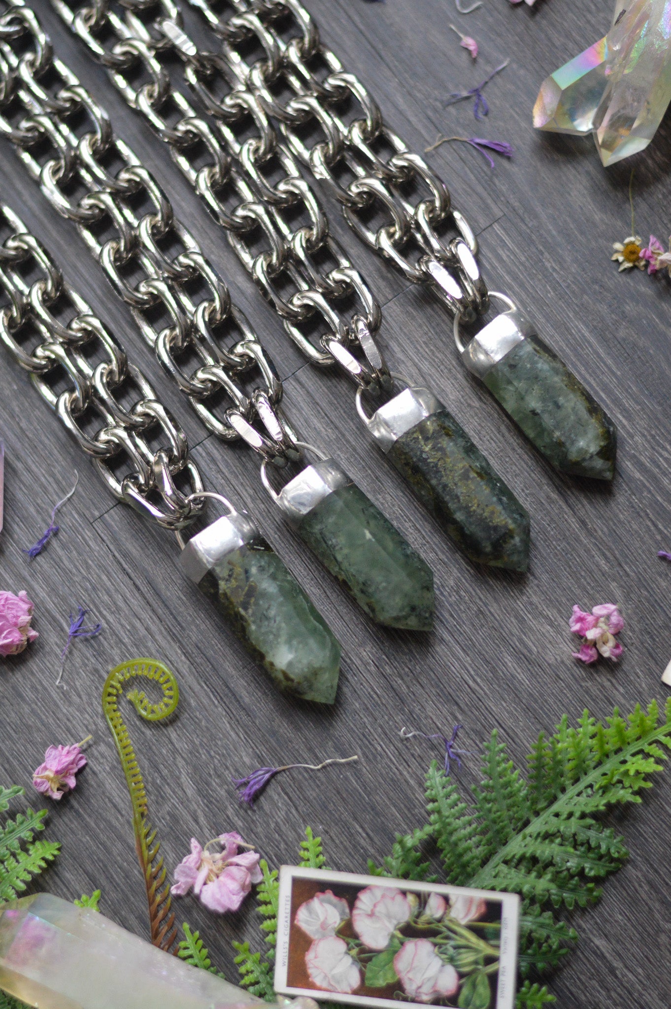 Prehnite Chunky Chain Necklace
