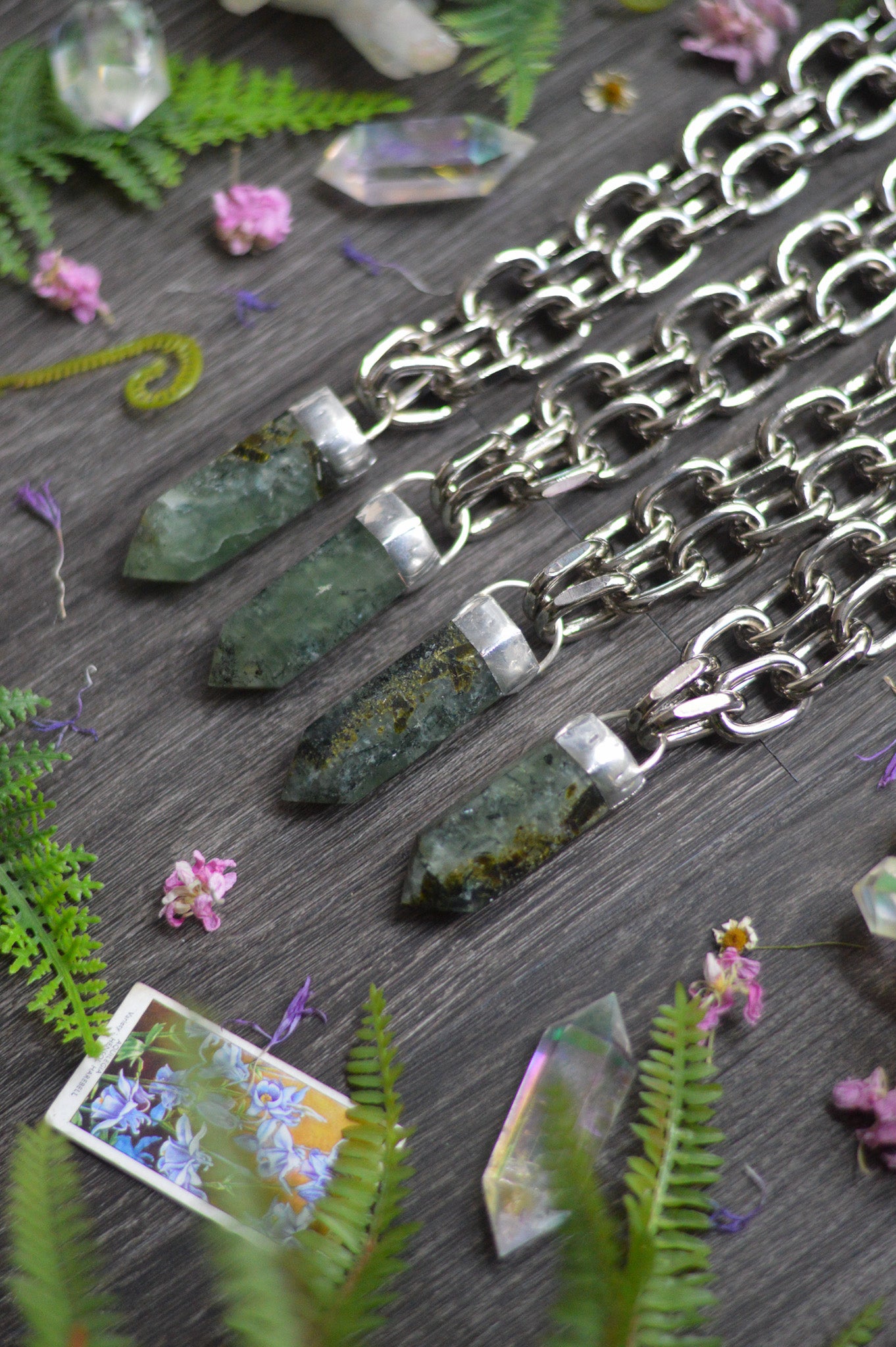 Prehnite Chunky Chain Necklace