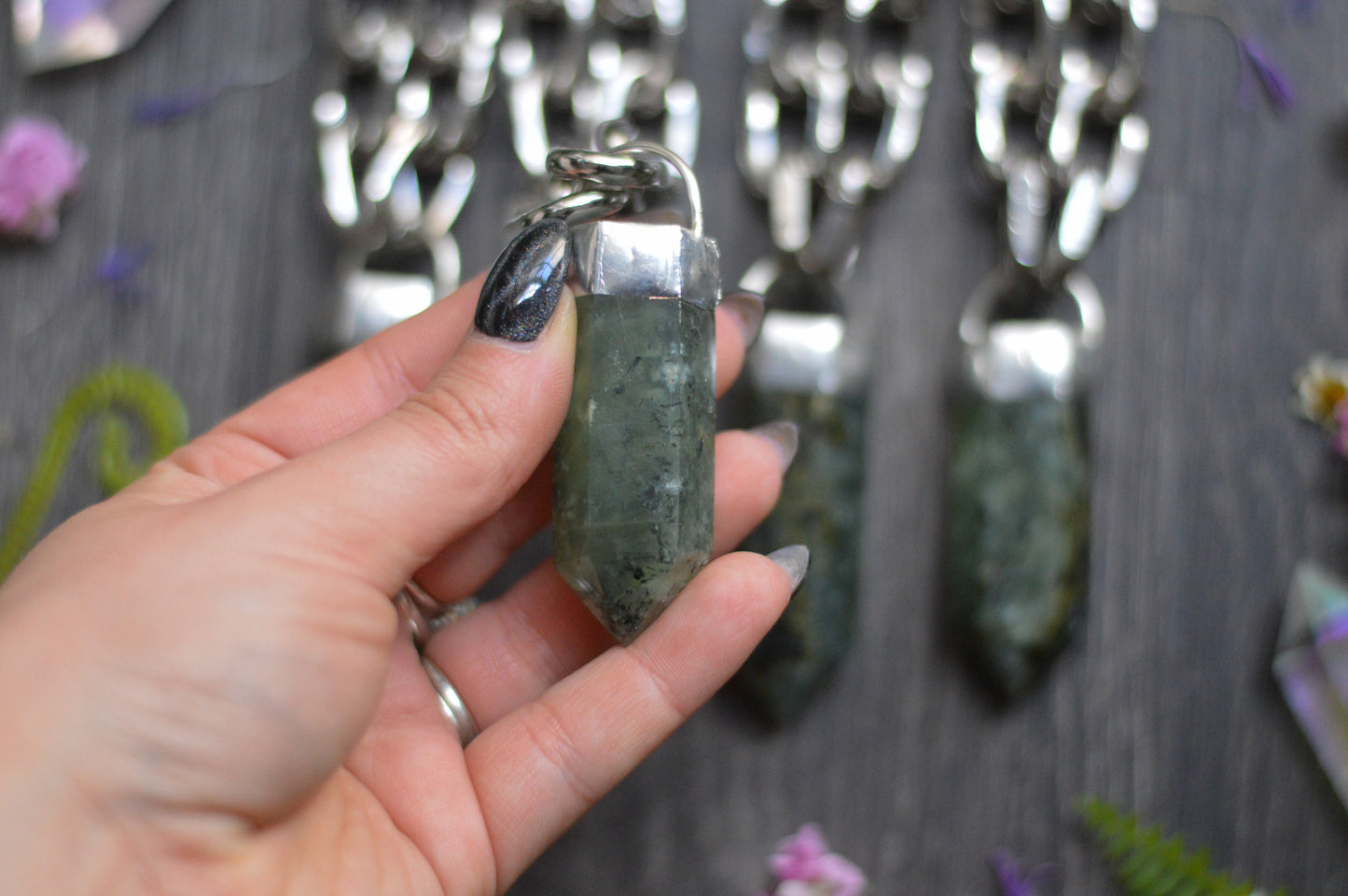 Prehnite Chunky Chain Necklace