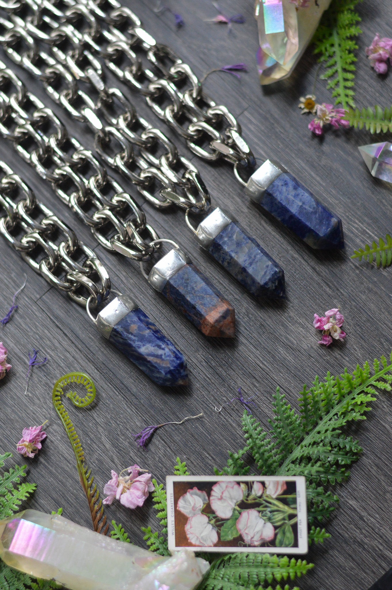 Sodalite Chunky Chain Necklace