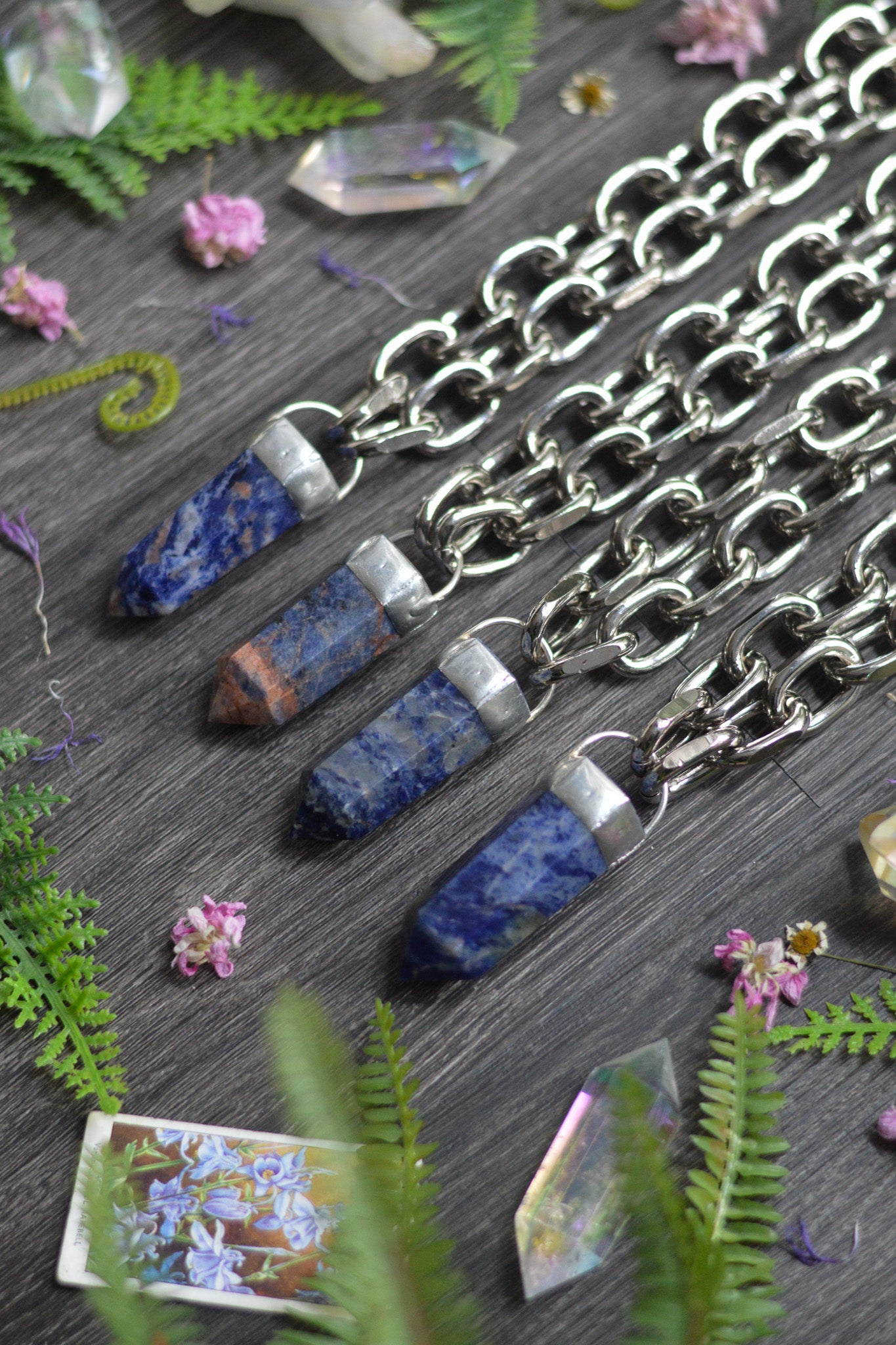 Sodalite Chunky Chain Necklace