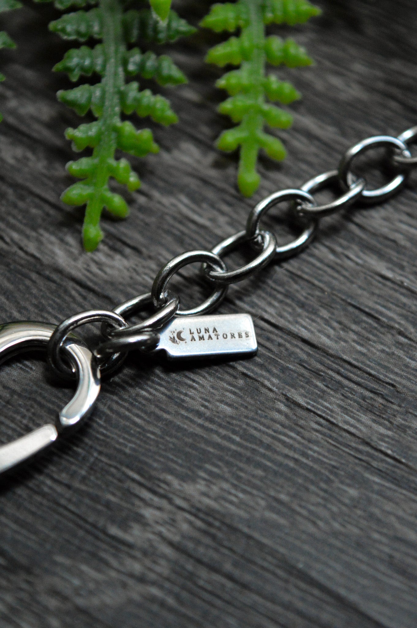 Snowflake Obsidian Chunky Chain Necklace
