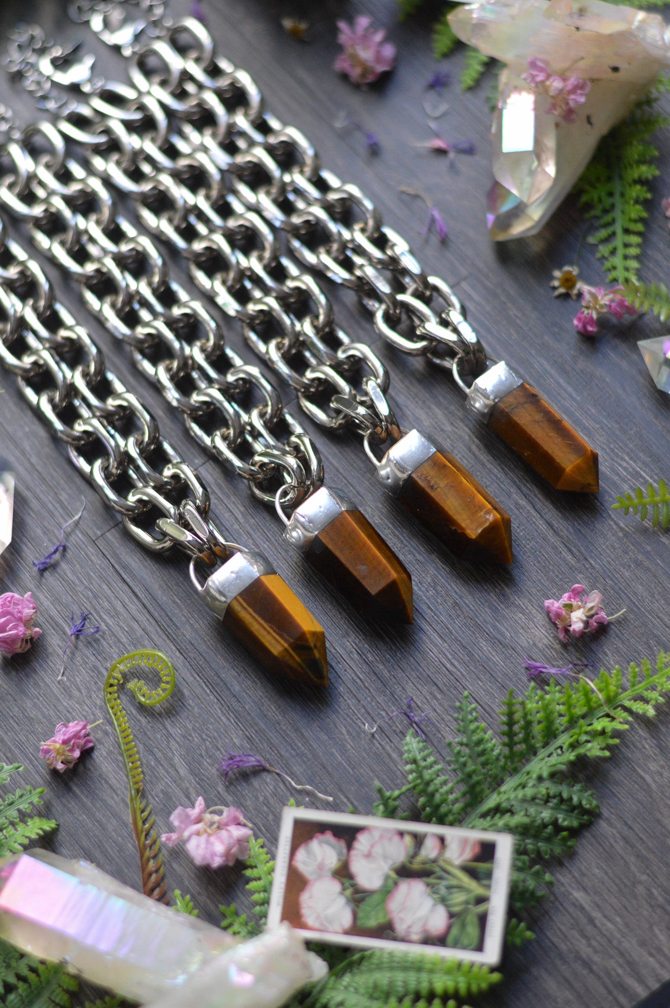 Tigers Eye Chunky Chain Necklace