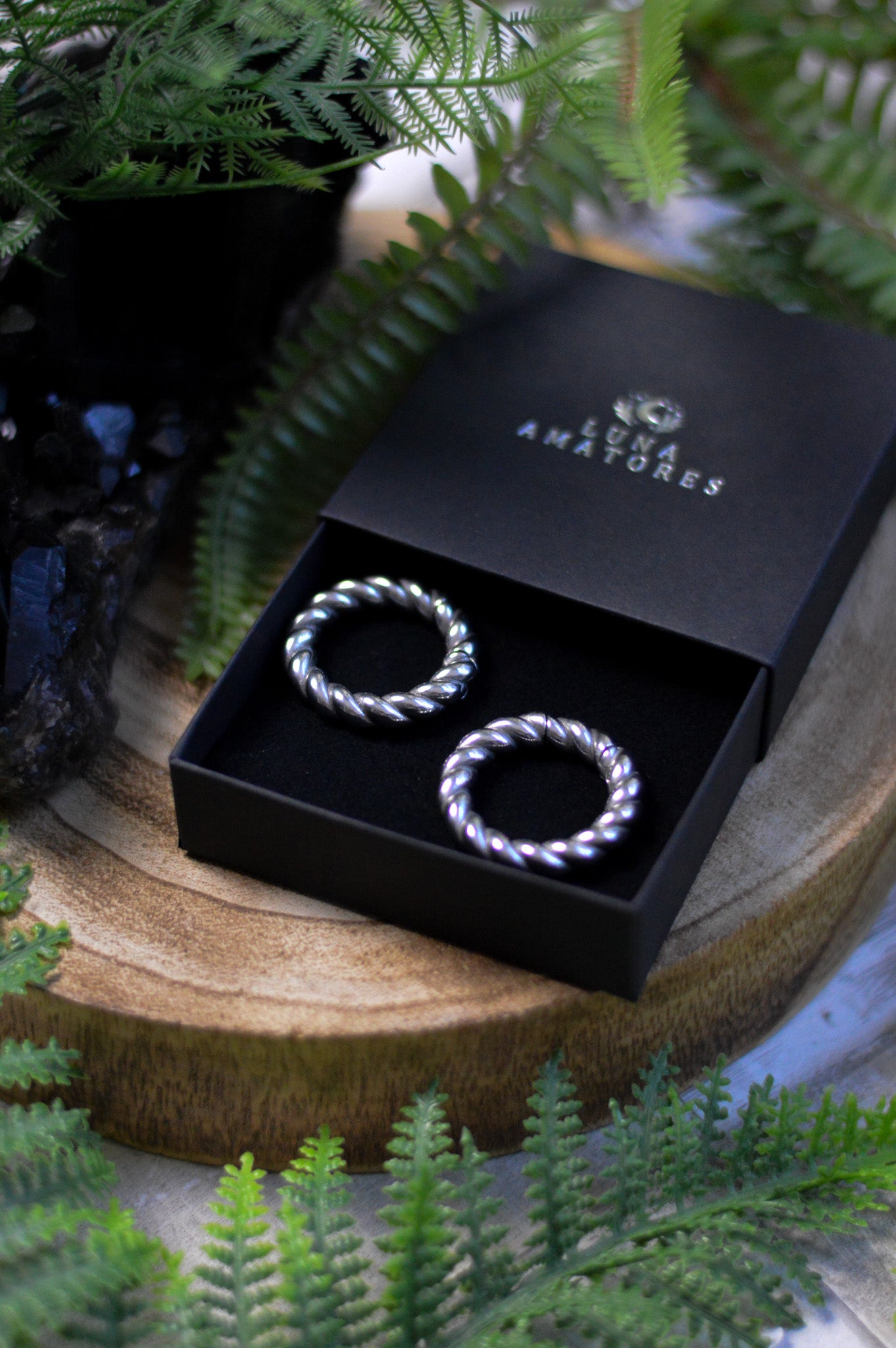 Twisted Hoop Ear Weights - Stainless Steel