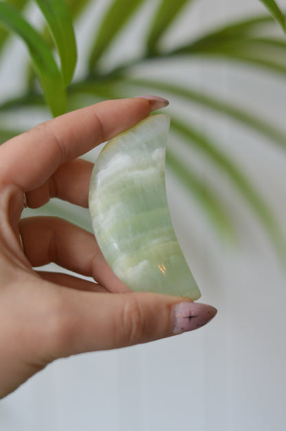 Pistachio Calcite Moon
