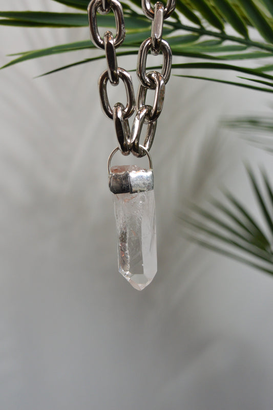 Rough Clear Quartz Chunky Chain Necklace II