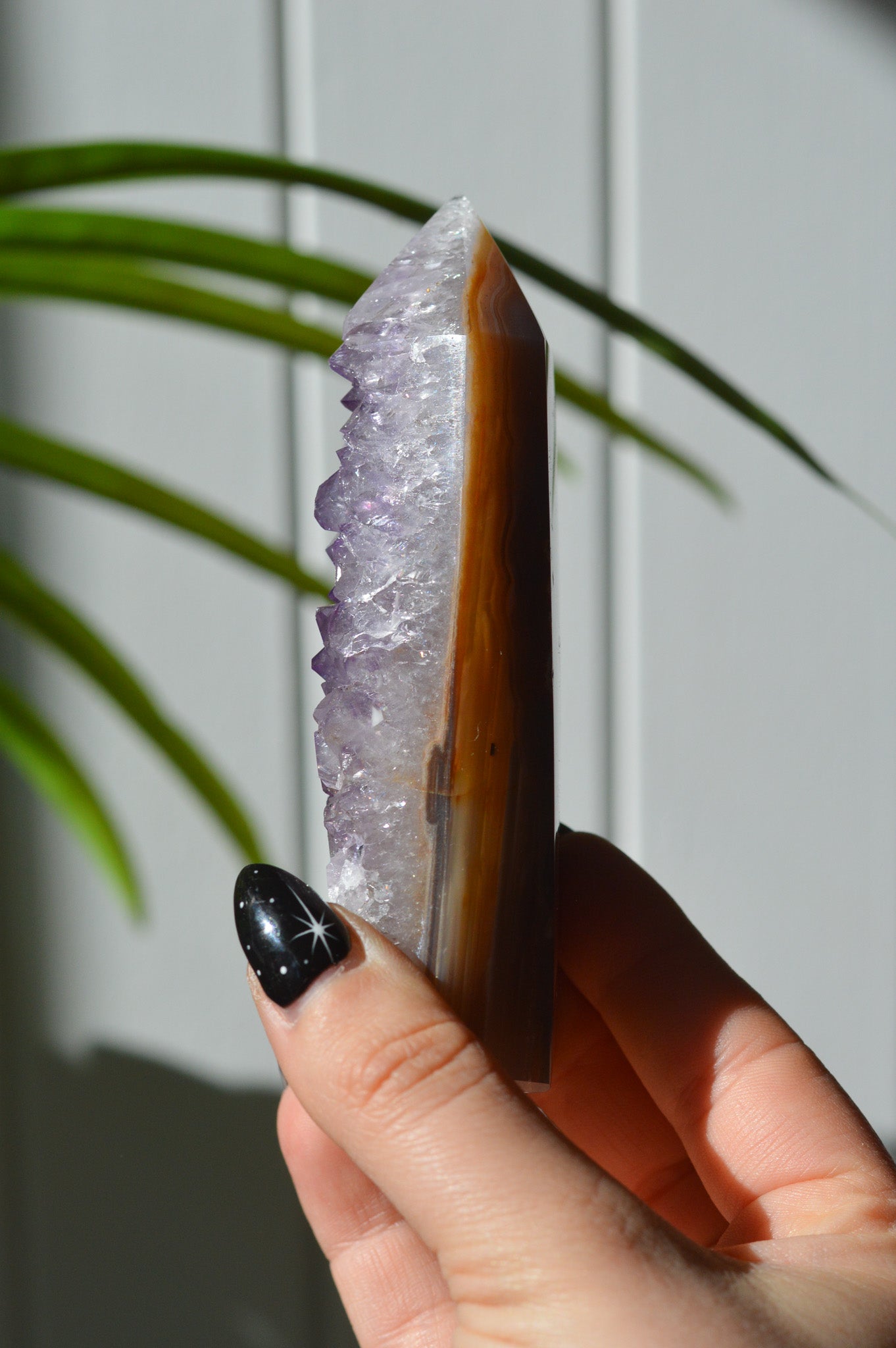 Part Polished Amethyst Cluster Tower