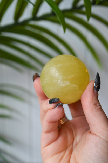 Lemon Calcite Sphere
