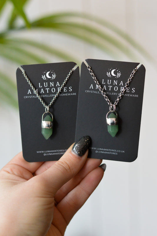 Mini Double Terminated Aventurine Necklace