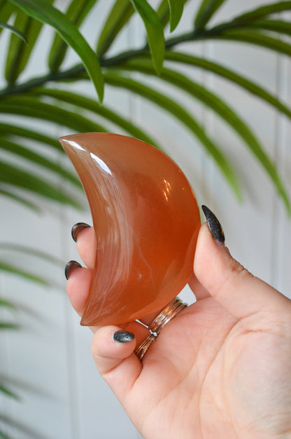 Honey Calcite Moon