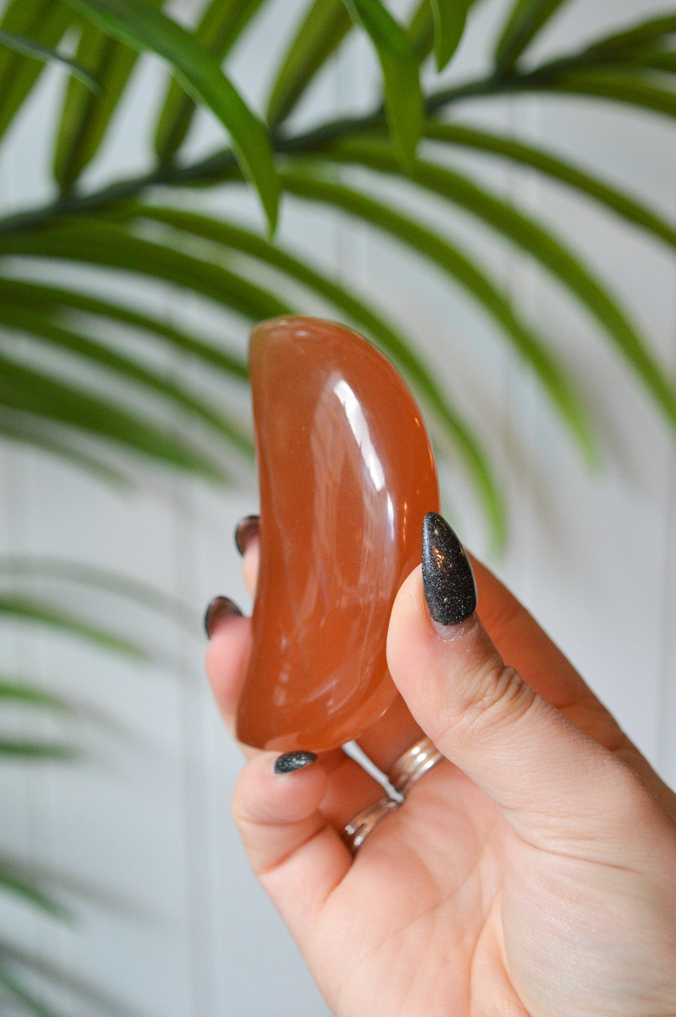 Honey Calcite Moon