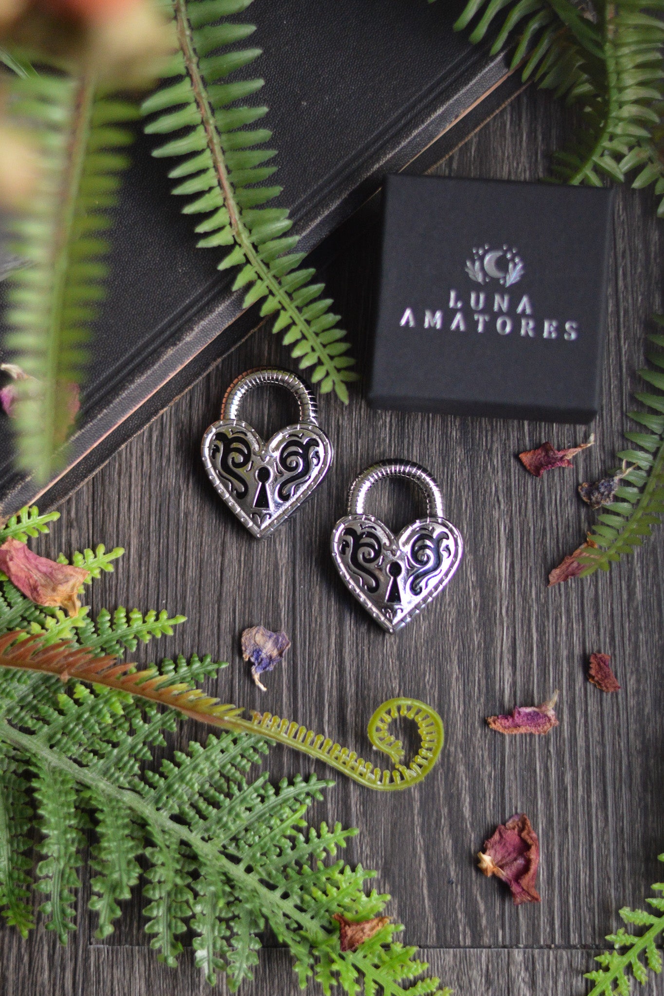 Heart Padlock Ear Weights