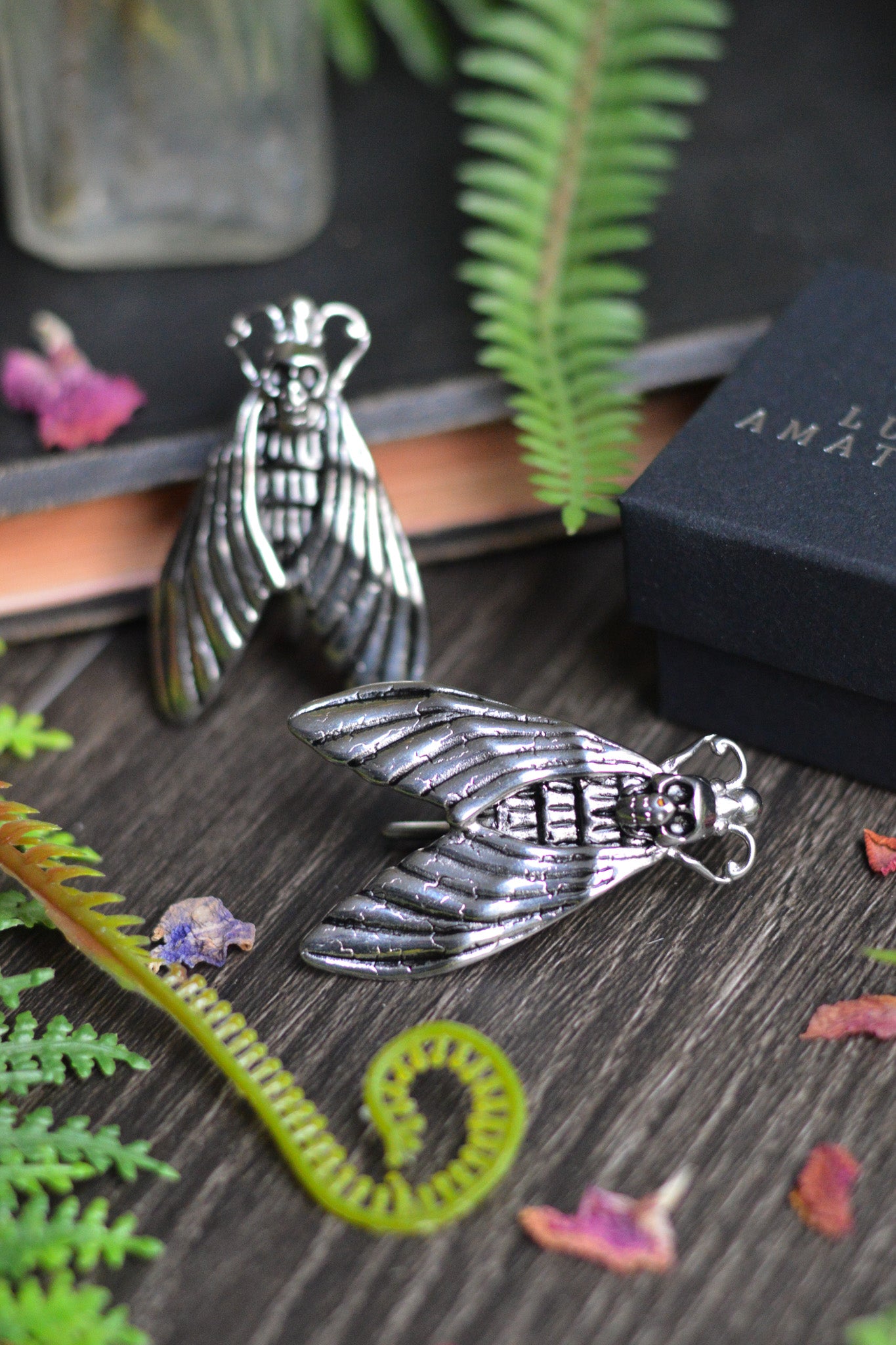 Death's Head Moth Ear Hangers
