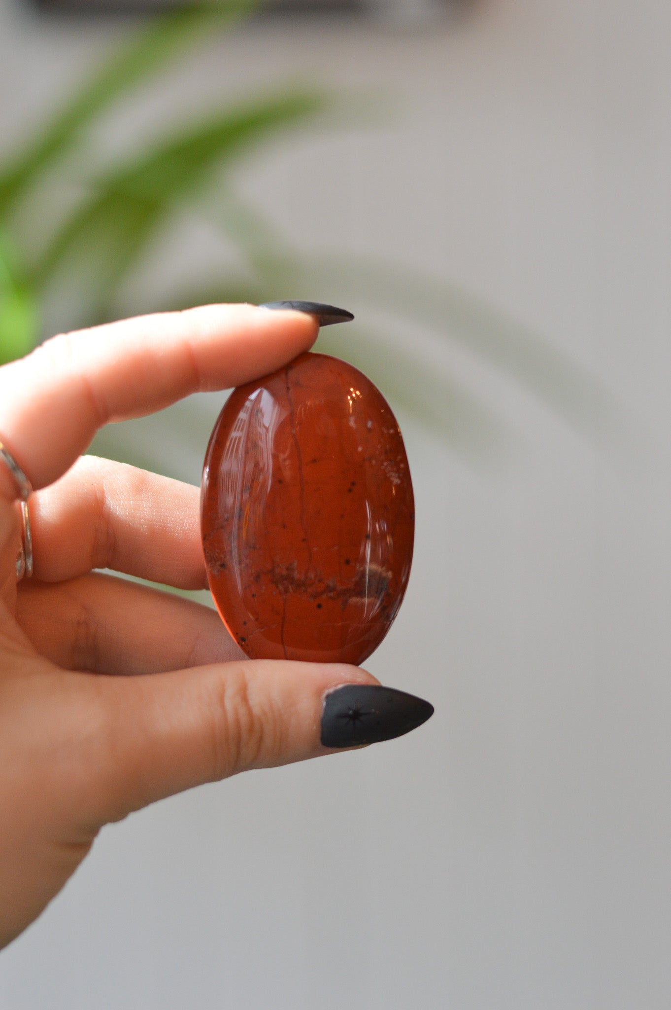Red Jasper Palm Stone