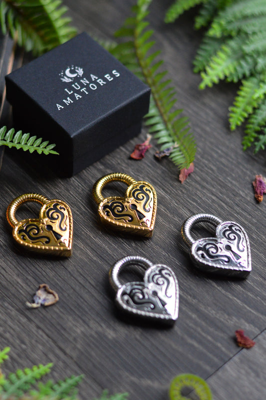 Heart Padlock Ear Weights