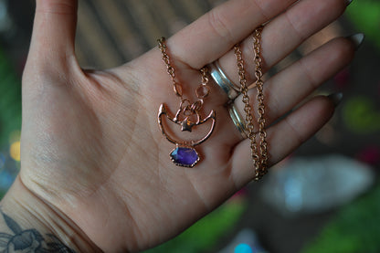 Celestial Amethyst Copper Necklace