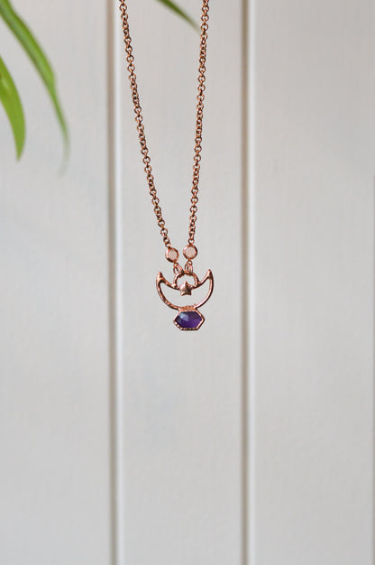Celestial Amethyst Copper Necklace