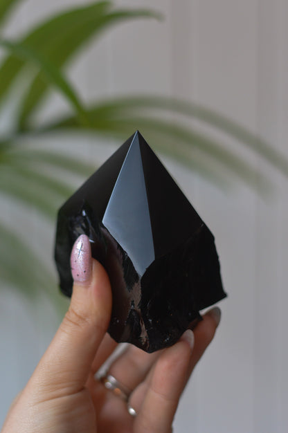 Obsidian Half Polished Point