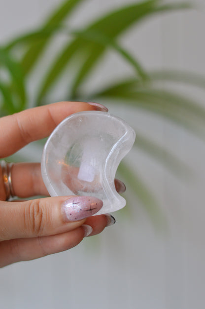 Clear Quartz Mini Moon Dish