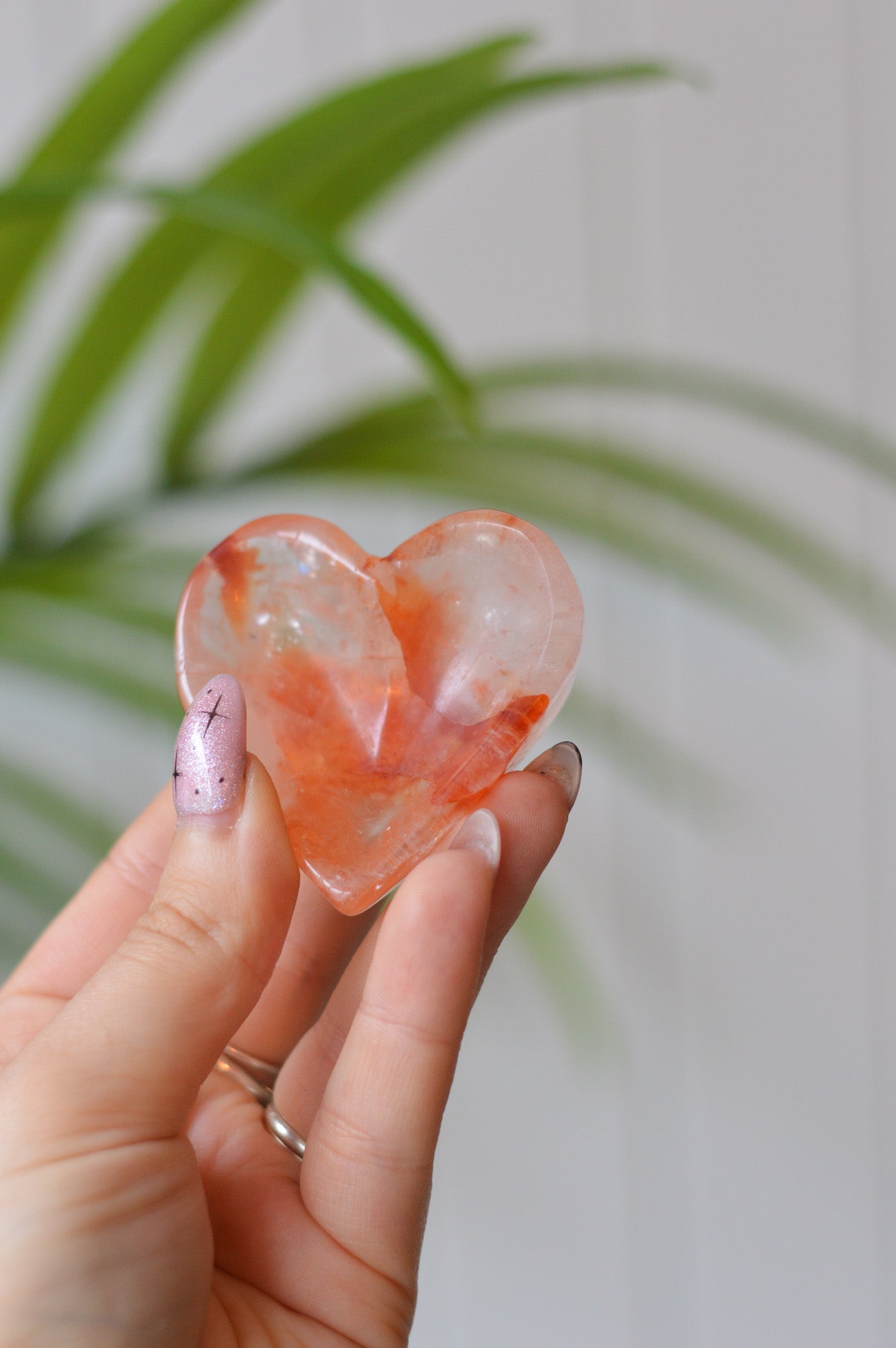 Hematoid / Fire Quartz Mini Heart Dish