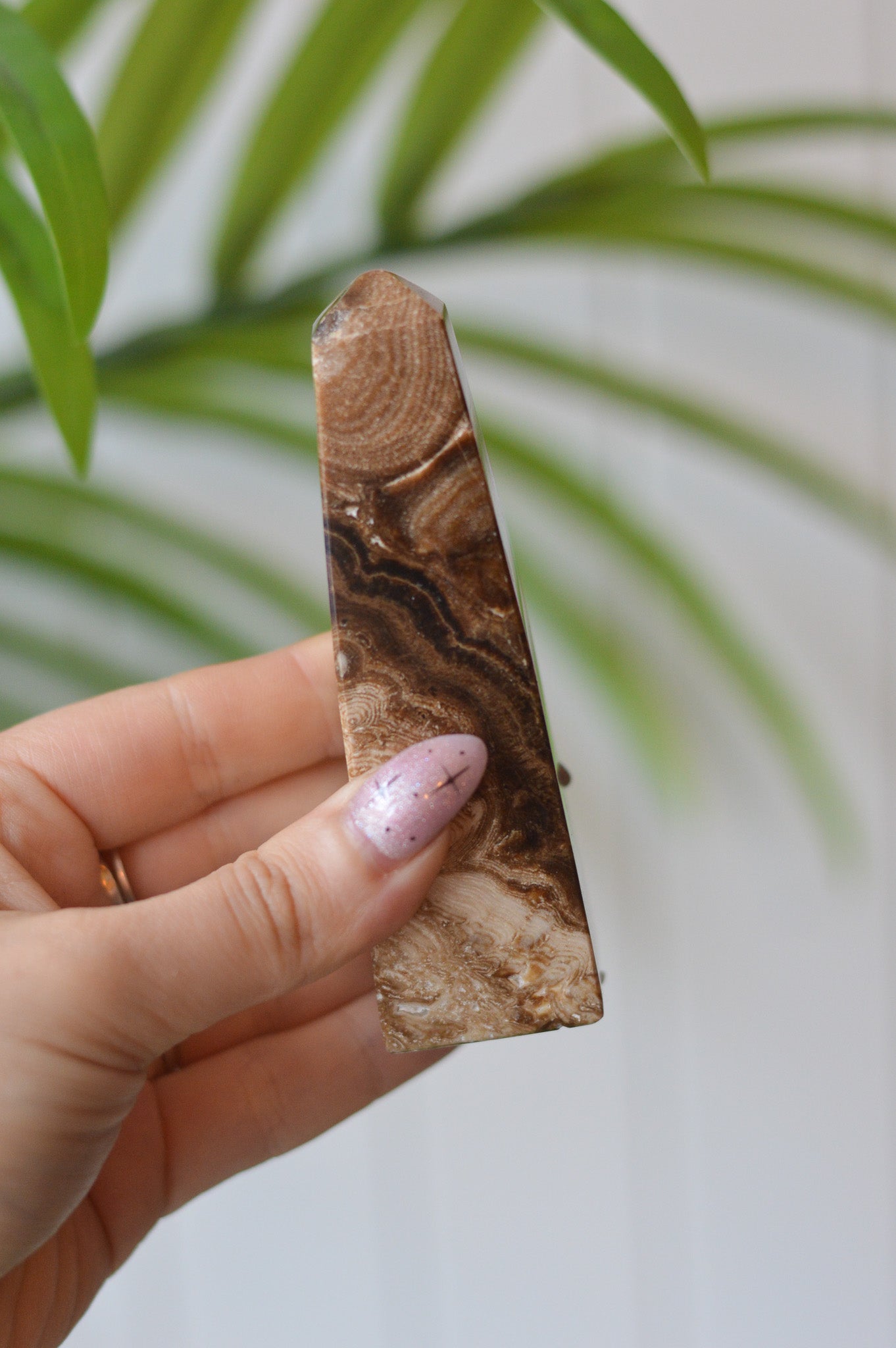 Chocolate Calcite Point