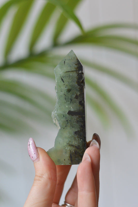 Prehnite Raw Edge Point