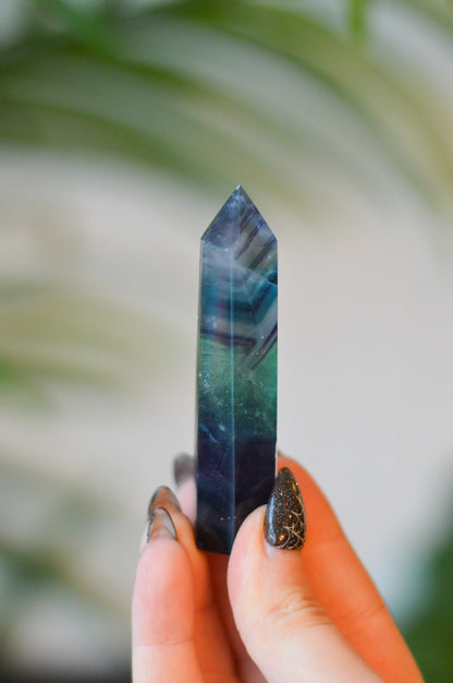 Rainbow Fluorite Point