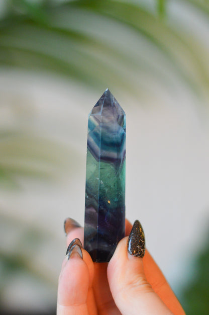 Rainbow Fluorite Point