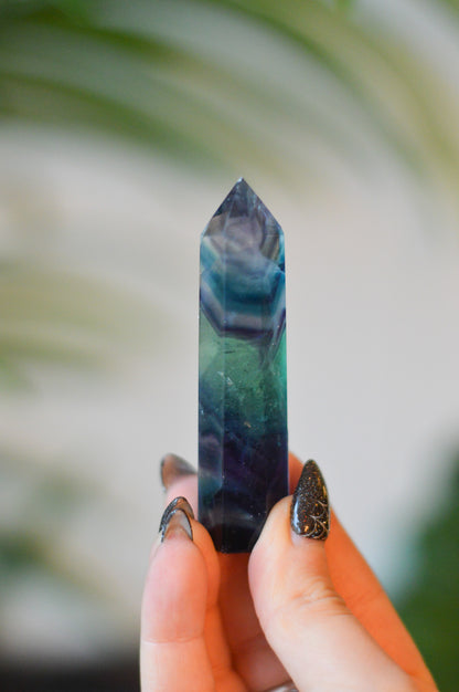 Rainbow Fluorite Point