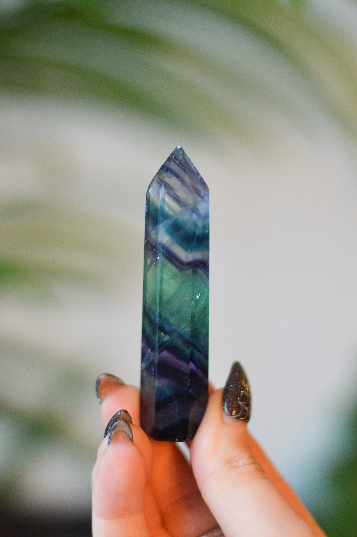 Rainbow Fluorite Point