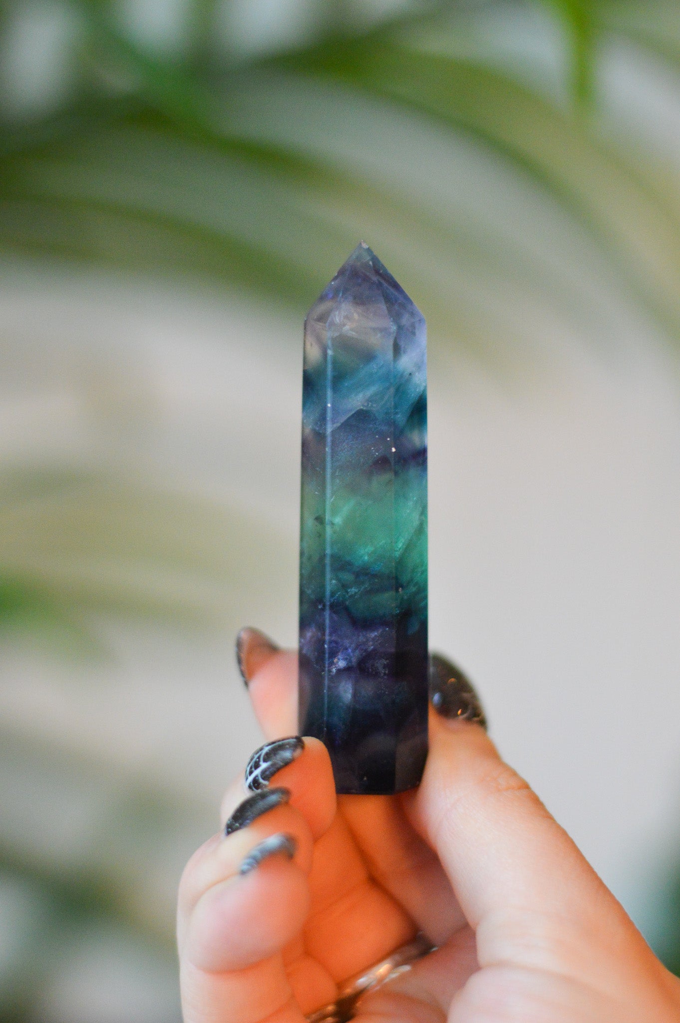 Rainbow Fluorite Point
