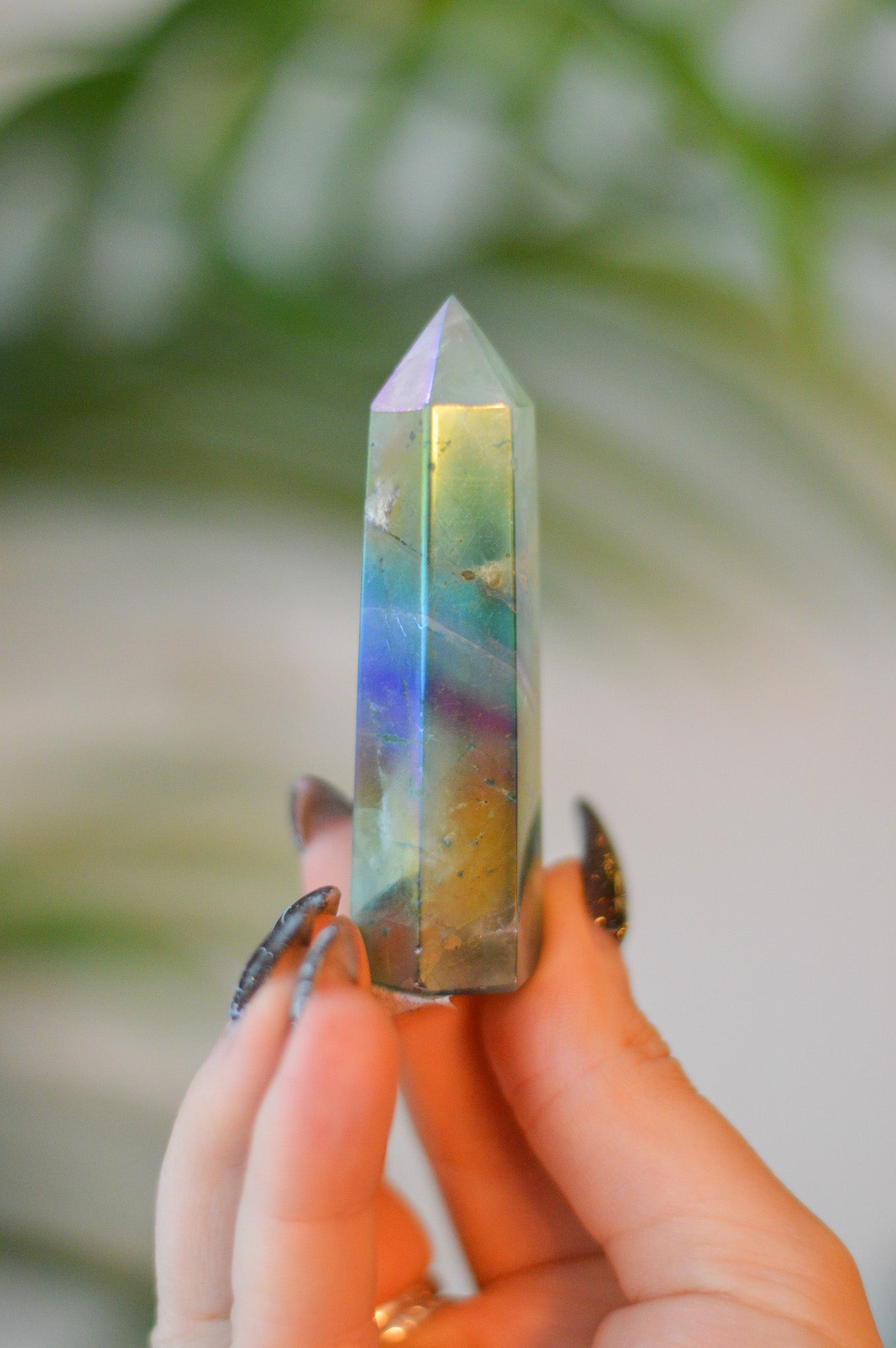 Aura Fluorite Point