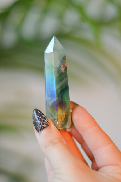 Aura Fluorite Point