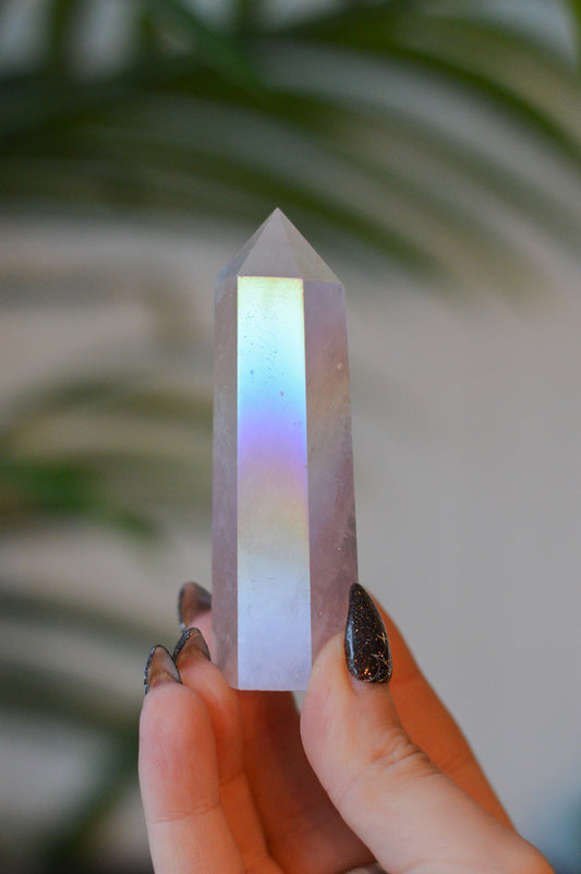 Aura Rose Quartz Point