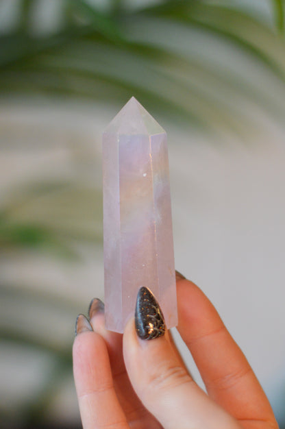 Aura Rose Quartz Point