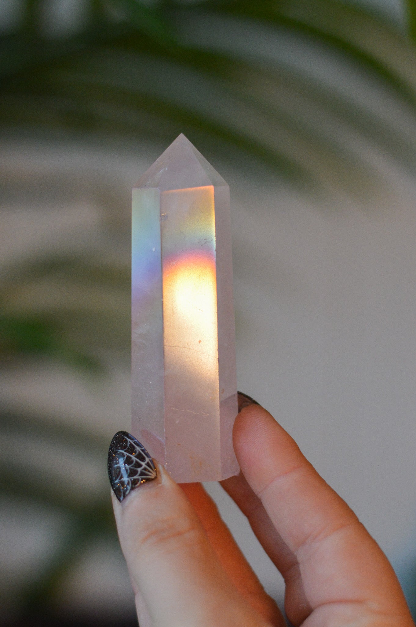 Aura Rose Quartz Point