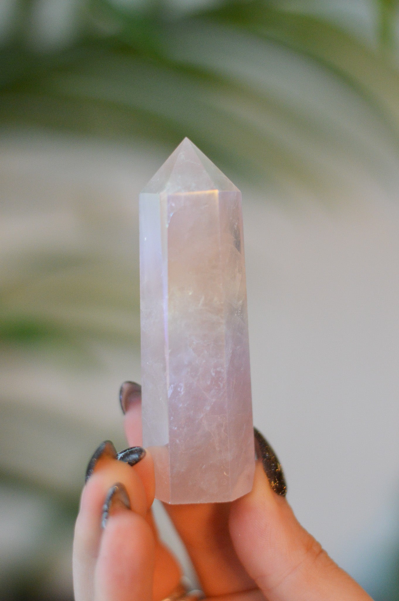 Aura Rose Quartz Point