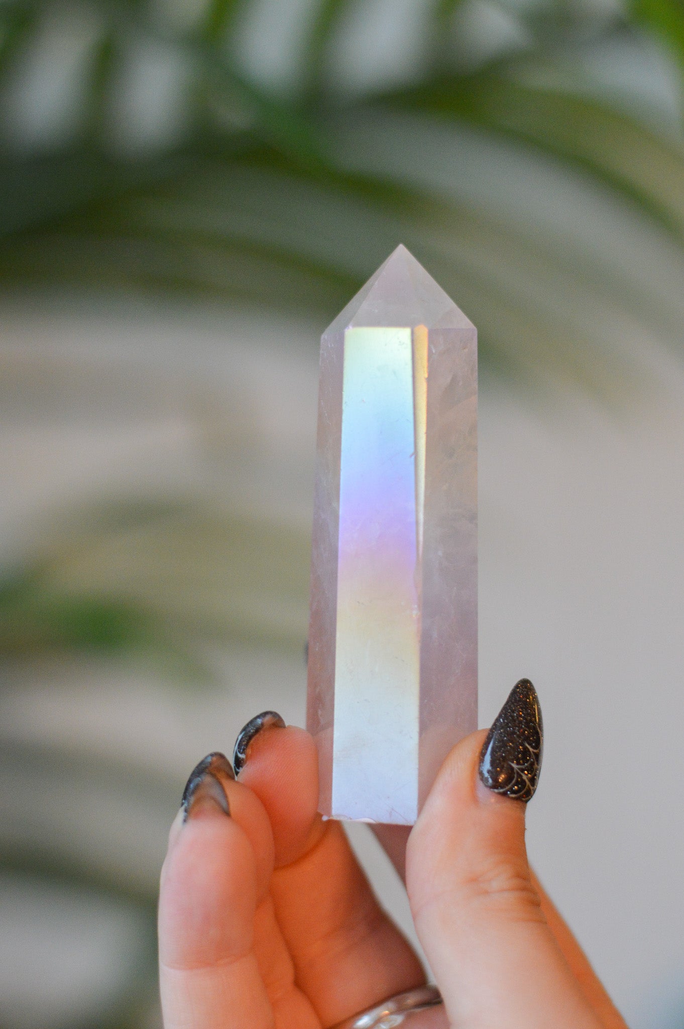 Aura Rose Quartz Point