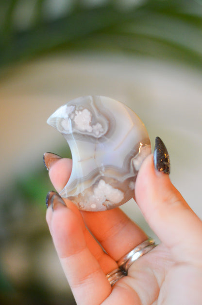 Flower Agate Moon
