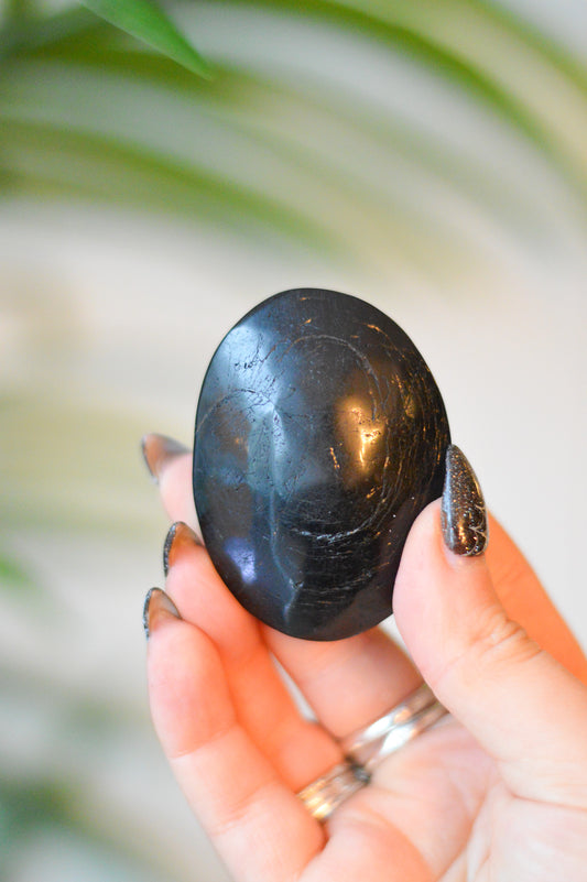 Black Tourmaline Palmstone