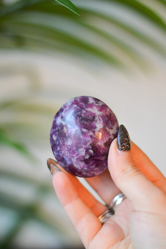 Lepidolite Palmstone