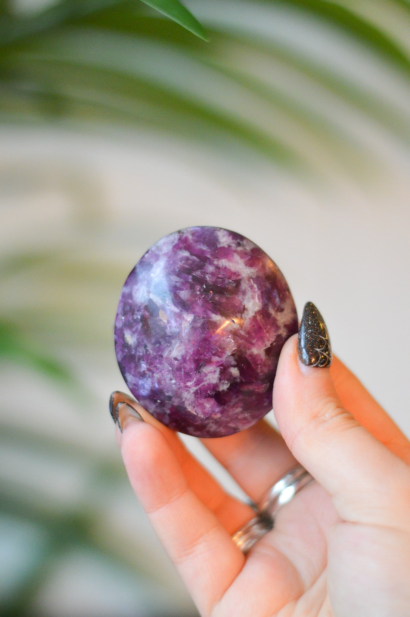 Lepidolite Palmstone