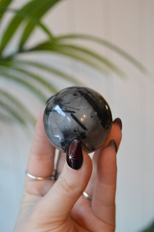Tourmaline In Quartz Sphere #3