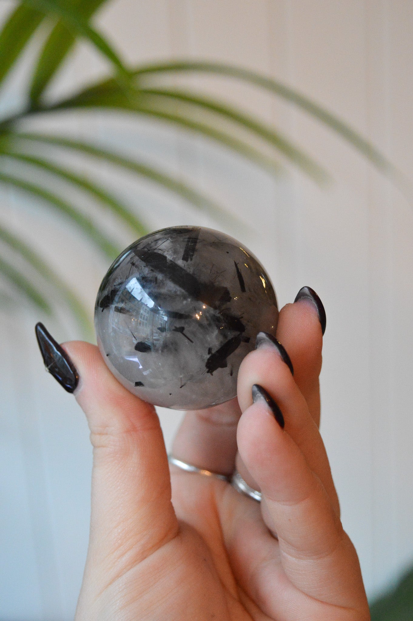 Tourmaline In Quartz Sphere #3