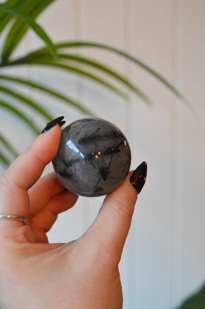Tourmaline In Quartz Sphere #3