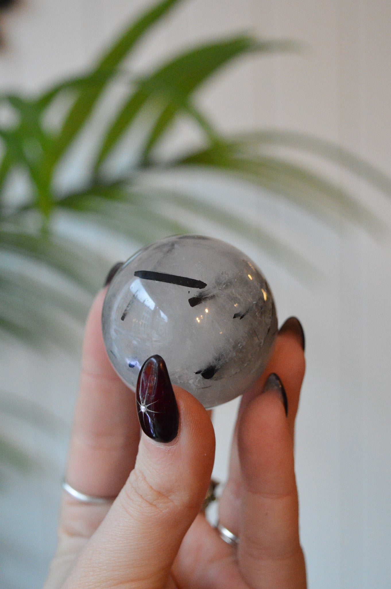 Tourmaline In Quartz Sphere #2